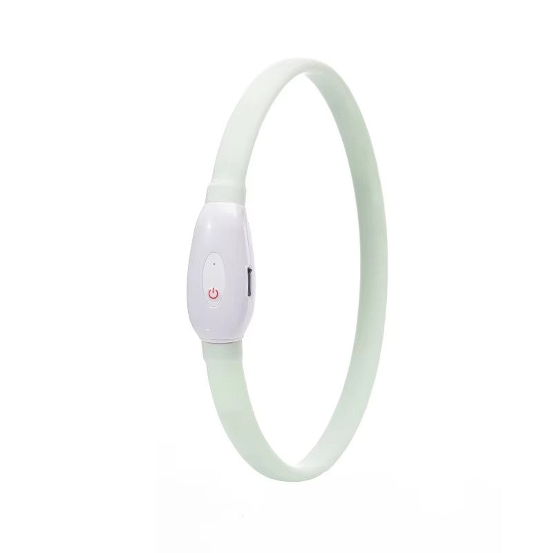 collier chien lumineux rechargeable perle éteint