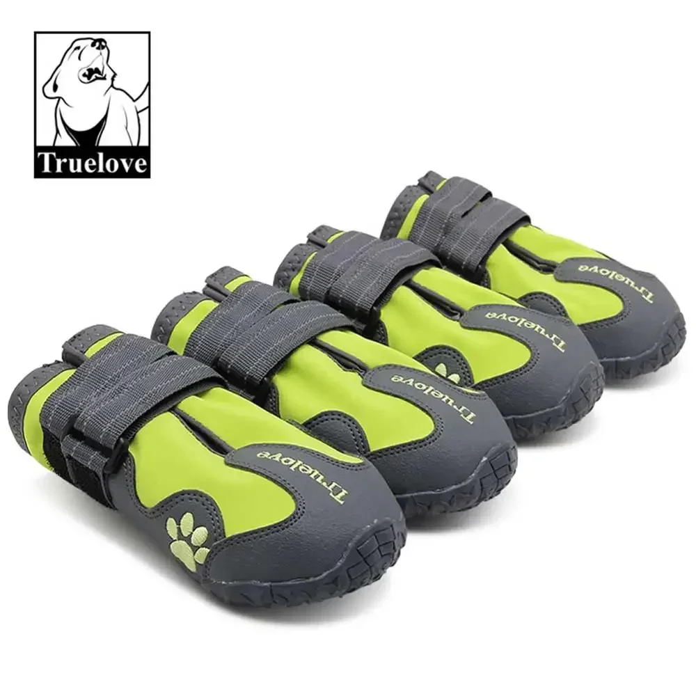 Chaussure chien imperméable réfléchissante modèle jaune