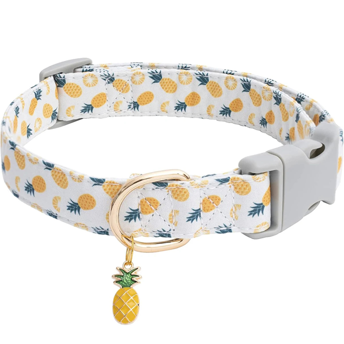 Collier chien | Motif de fruits tropicaux