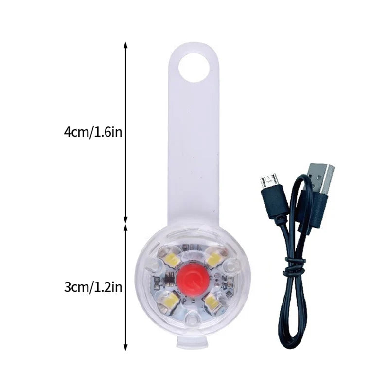 Collier chien lumineux lampe pendentif blanc