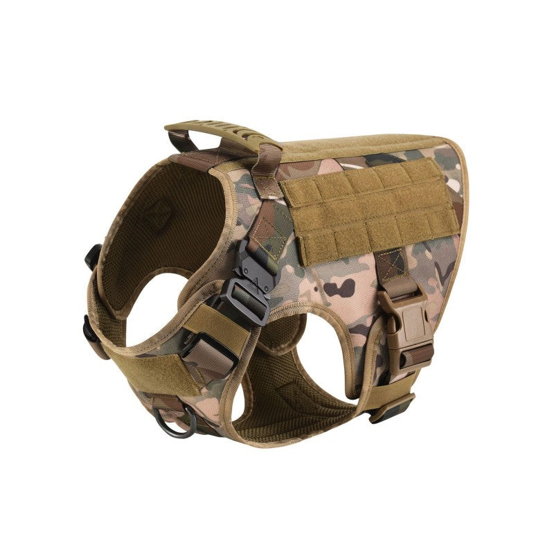 Harnais chien tactique ajustable camouflage