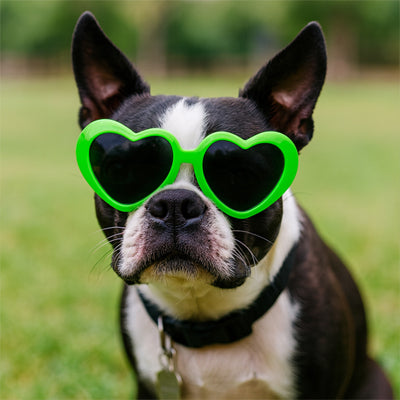 Lunettes cœur pour chien avec protection UV