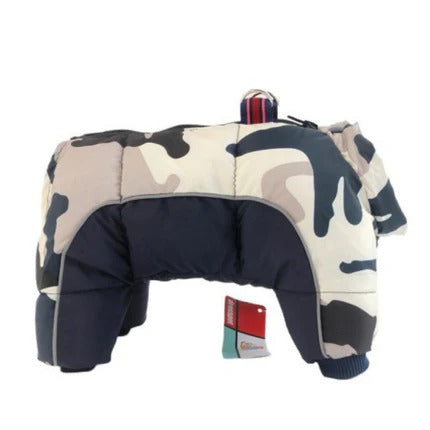 Manteau chien camouflage noir blanc