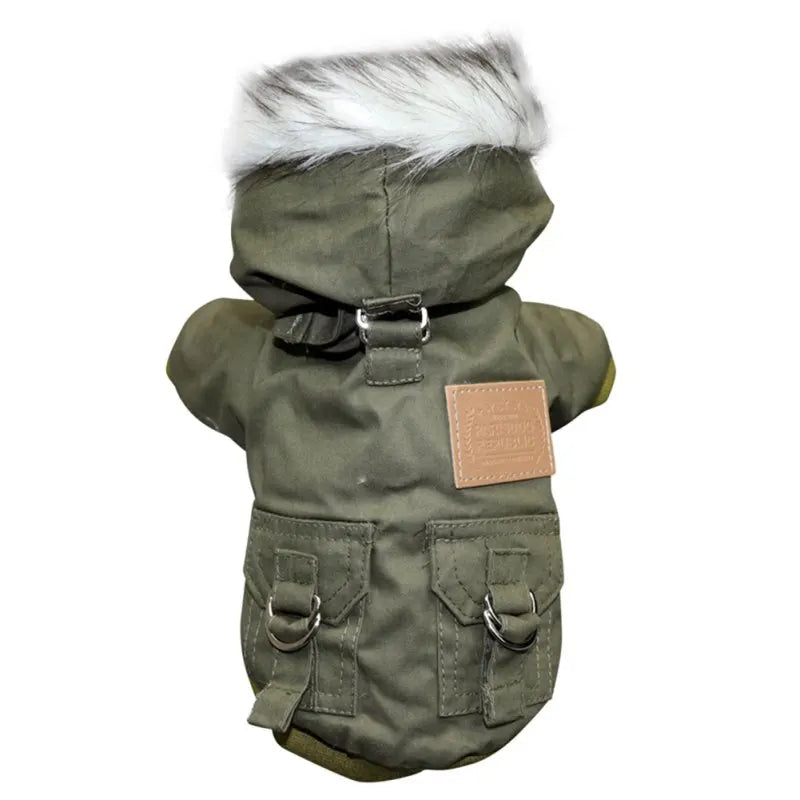 Manteau chien hiver chiots vert