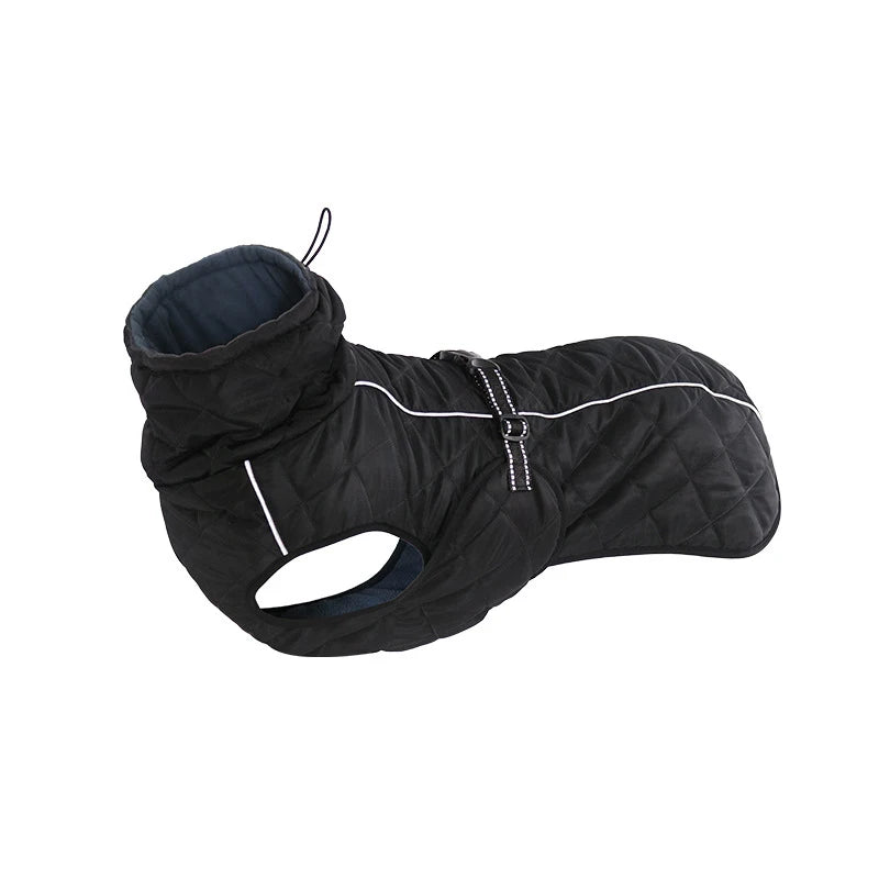Manteau chien imperméable chaud modèle noir2
