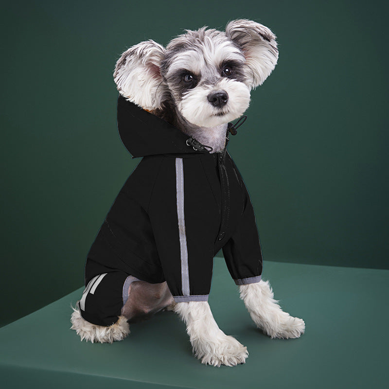 Impermeable pour chien petits chien chihuahua noir assis face