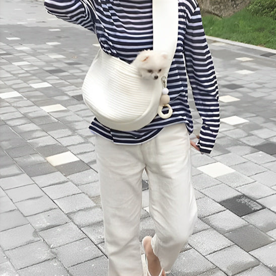 Sac transport canvas respirant Shih tzu