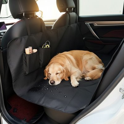 Housse voiture chien hamac imperméable noir golden