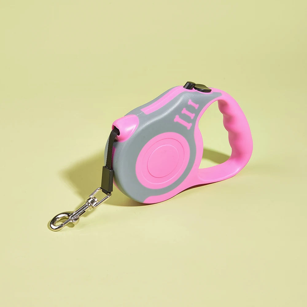 Laisse pour chien voyage plein air rose