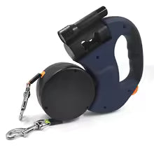 laisse pour chien double enrôleur lampe démo bleu