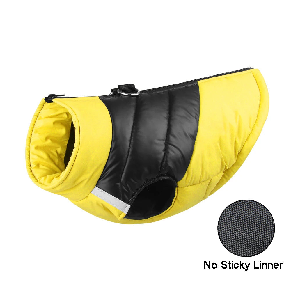 manteau pour chien thermique confortable démo jaune