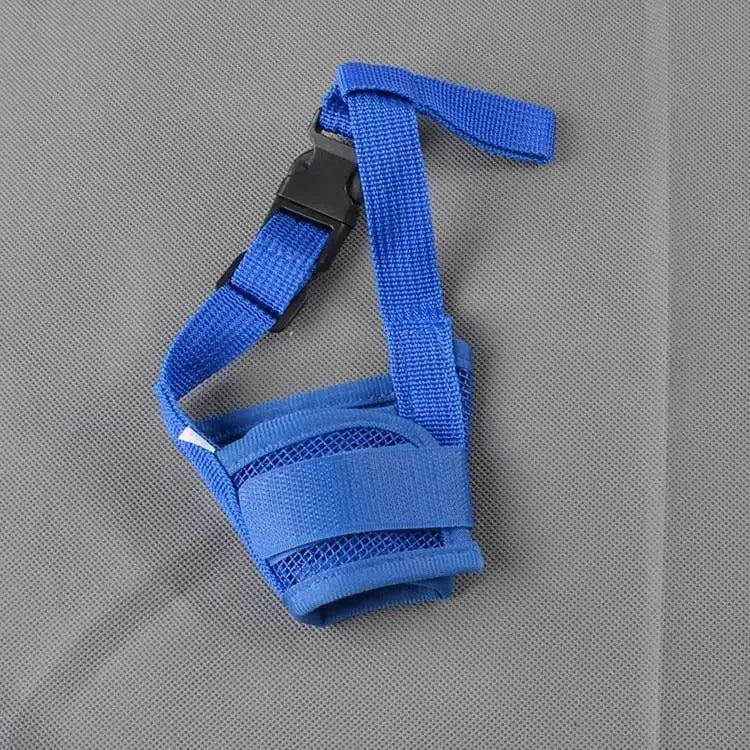 muselière pour chien nylon filet bleu