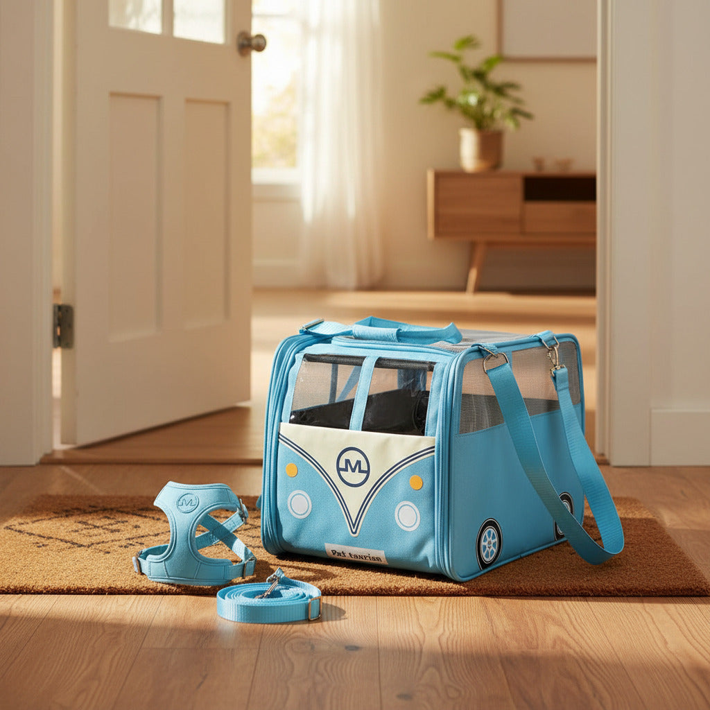 Sac transport chien | motif autobus
