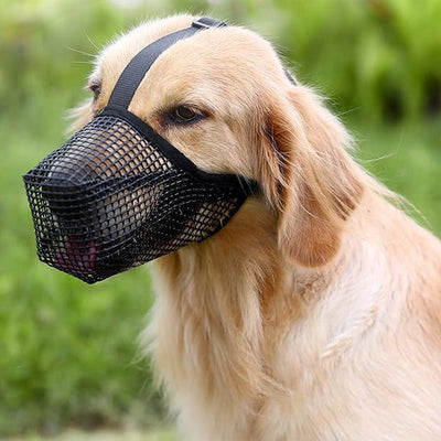 Muselière pour chien maille souple noir
