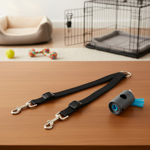 Accouple chien | Réglable en nylon - foncée