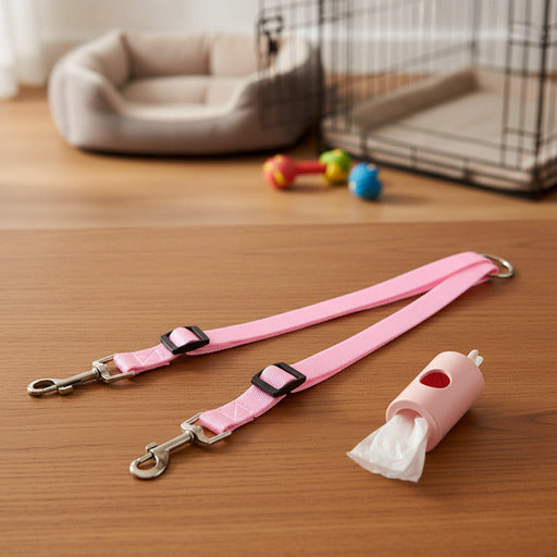 Accouple chien | Réglable en nylon - pâle