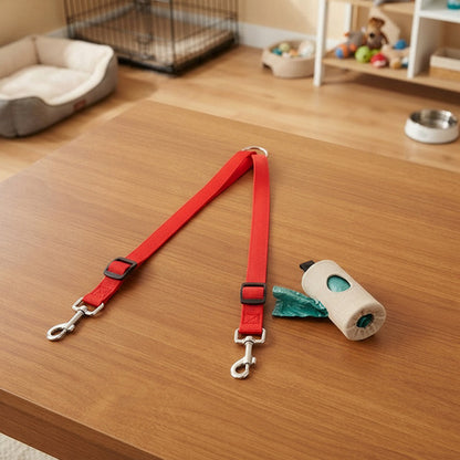 Accouple chien | Réglable en nylon - pâle