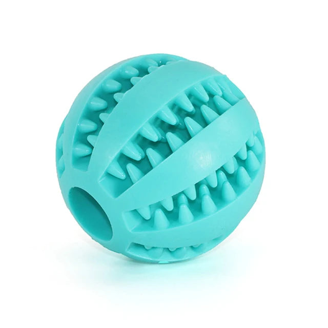 Balle pour chien élastique silicone bleu pâle