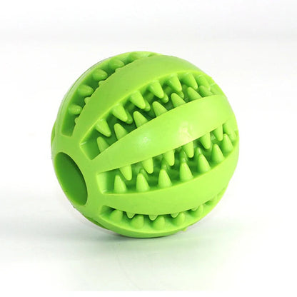 Balle pour chien élastique silicone vert