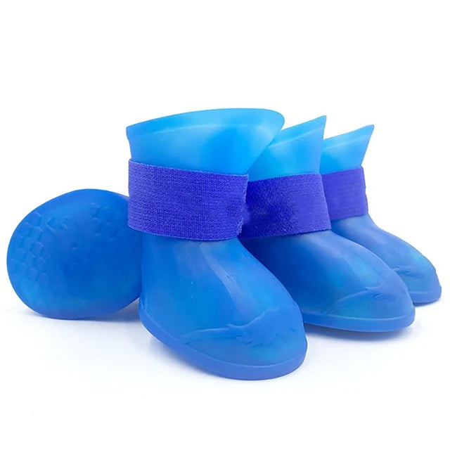 Bottes pour chien jour pluie démo bleu