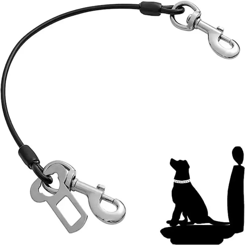 Ceinture de sécurité pour chien voyage sécurisé noir