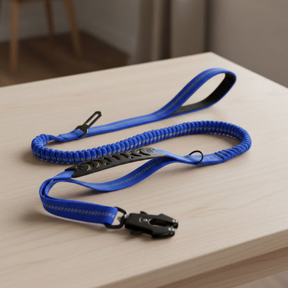Ceinture sécurité pour chien absorbant chocs bleu