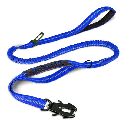 Ceinture de sécurité pour chien absorbant chocs bleu