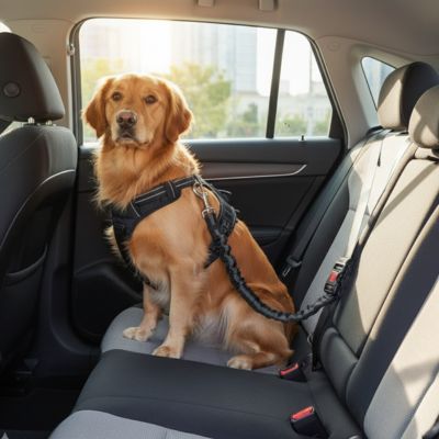Ceinture de sécurité pour chien | Laisse de retenue - Chien globe - trotteur