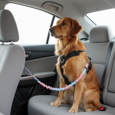Ceinture de sécurité pour chien | Couleur Arc - en - ciel - Chien globe - trotteur