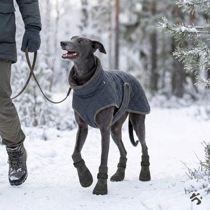 Chaussettes pour pour chien anti-fuite adhérante lévrier noir