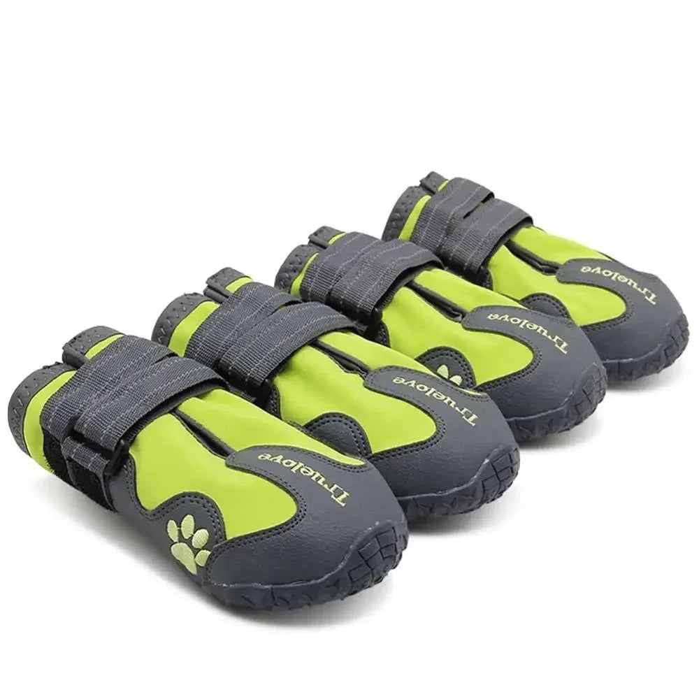 Chaussure chien imperméable réfléchissante modèle jaune