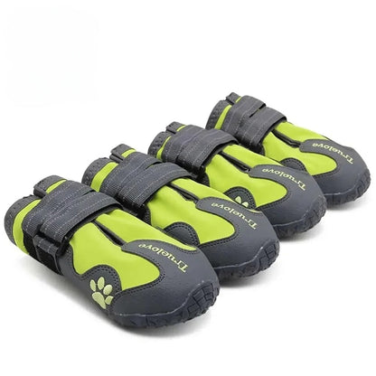 Chaussure chien imperméable réfléchissante modèle jaune