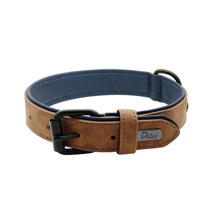 Collier chien cuir | Doux et rembourré