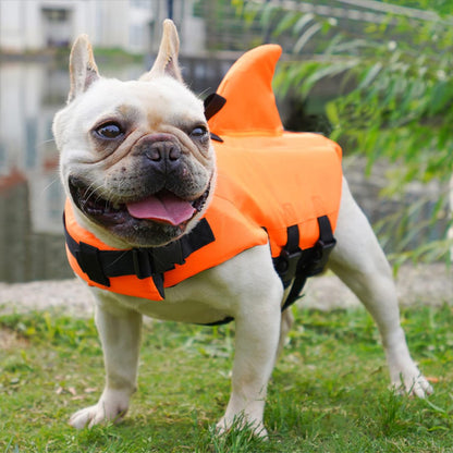 Gilet de sauvetage chien aide nez plat bouledogue orange