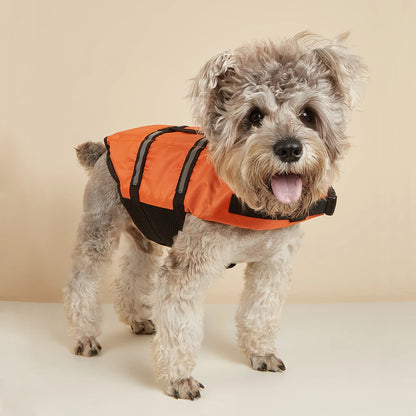 Gilet de sauvetage chien surf plage orange demo