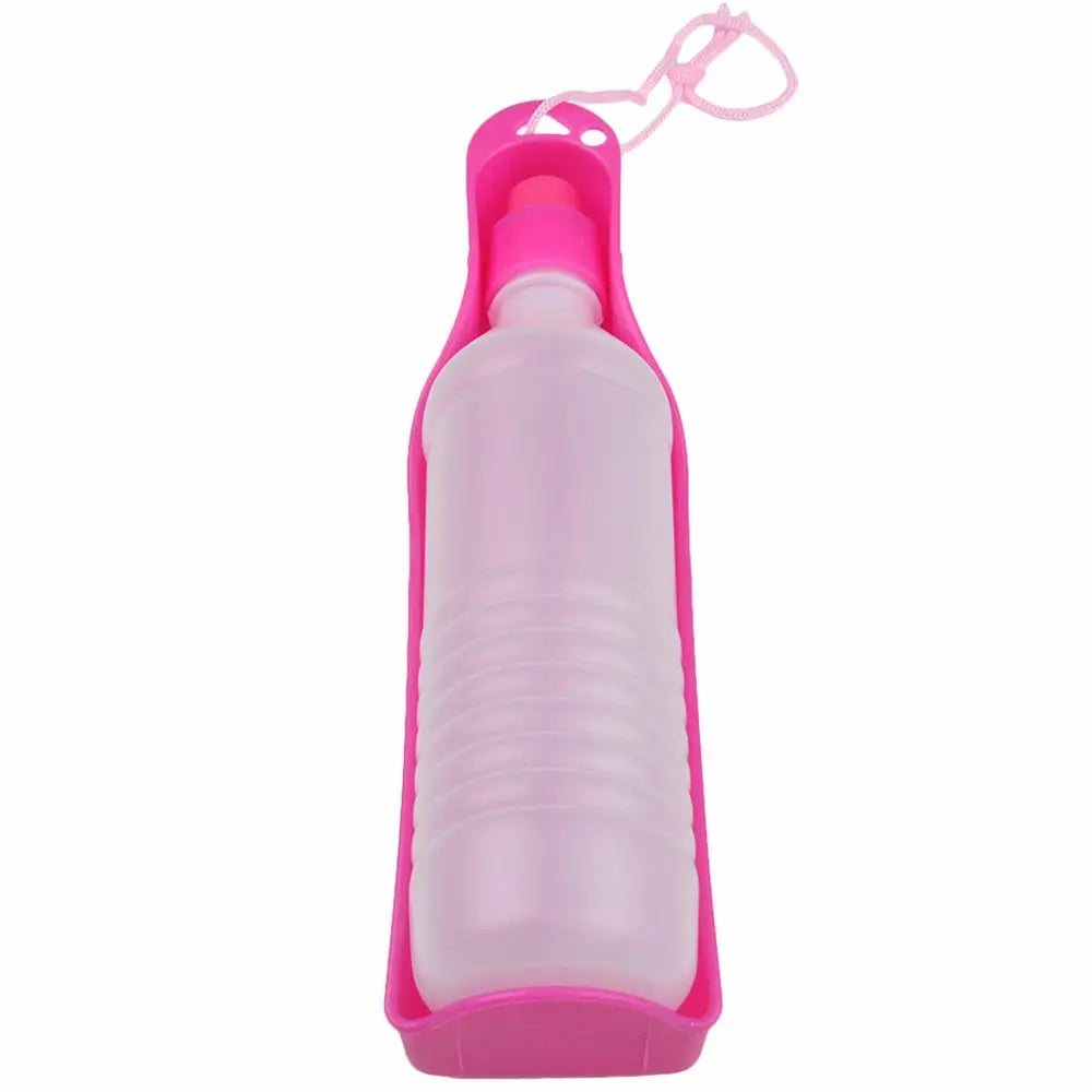 Gourde pour chien bol boire rose