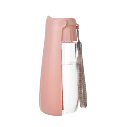 Gourde pour chien bouteille anti-fuite rose