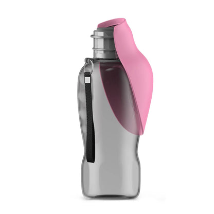 Gourde pour chien bouteille voyage rose