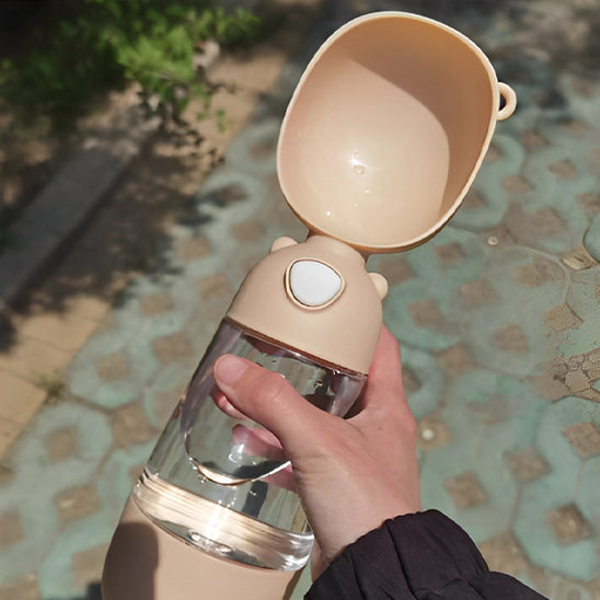 Gourde pour chien collation parc beige