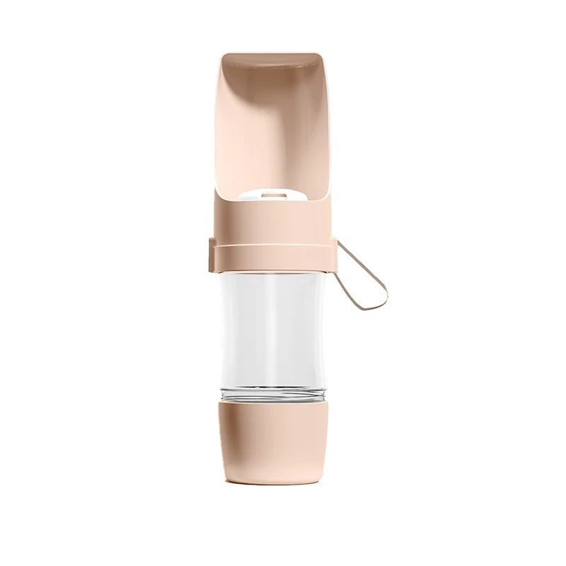 Gourde pour chien mangeoire voyage rose