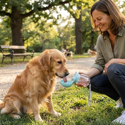 Gourdes pour chien gobelet cordon bleu golden