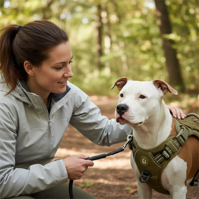 Harnais chien anti-traction | Gilet respirant camouflage