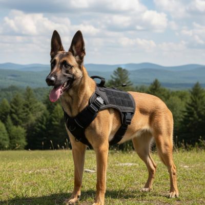 Harnais chien anti-tranction | Gilet tactique camouflage