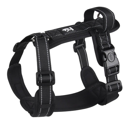 Harnais petit chien ergo réfléchissant modèle noir