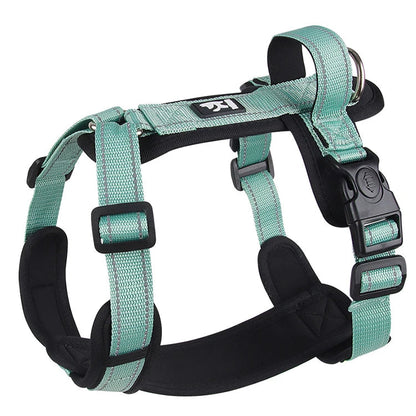 Harnais petit chien ergo réfléchissant modèle vert