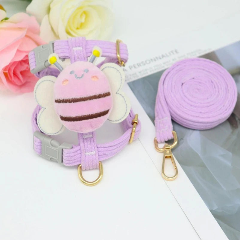 Harnais pour petit chien | Motif abeille