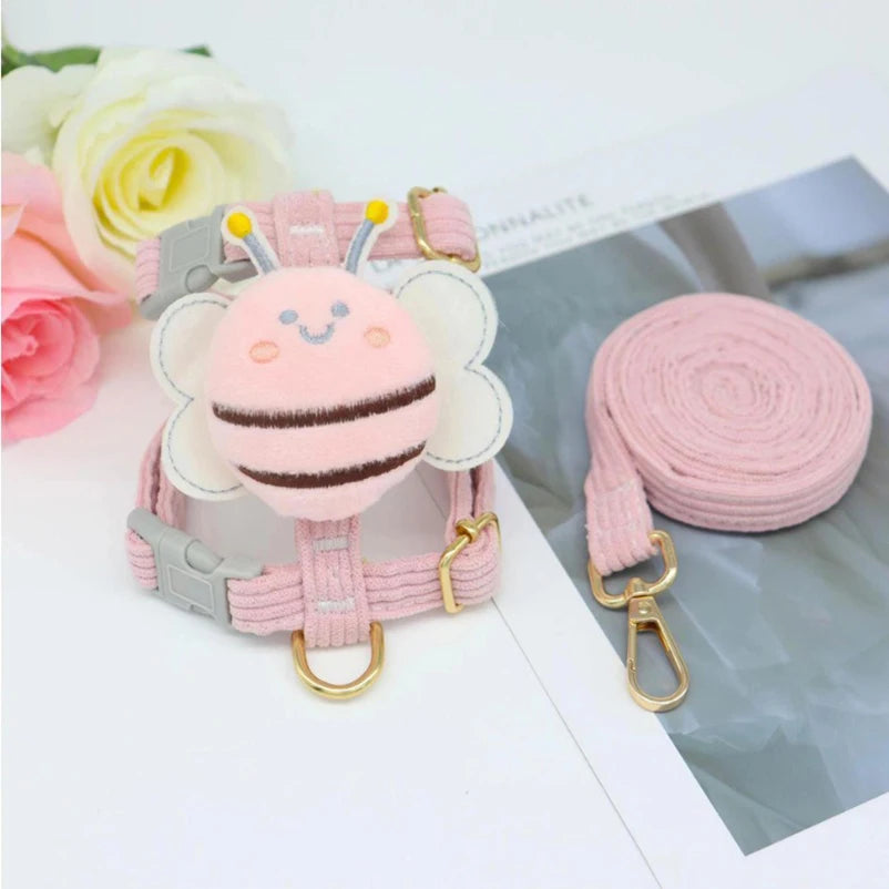 Harnais pour petit chien | Motif abeille