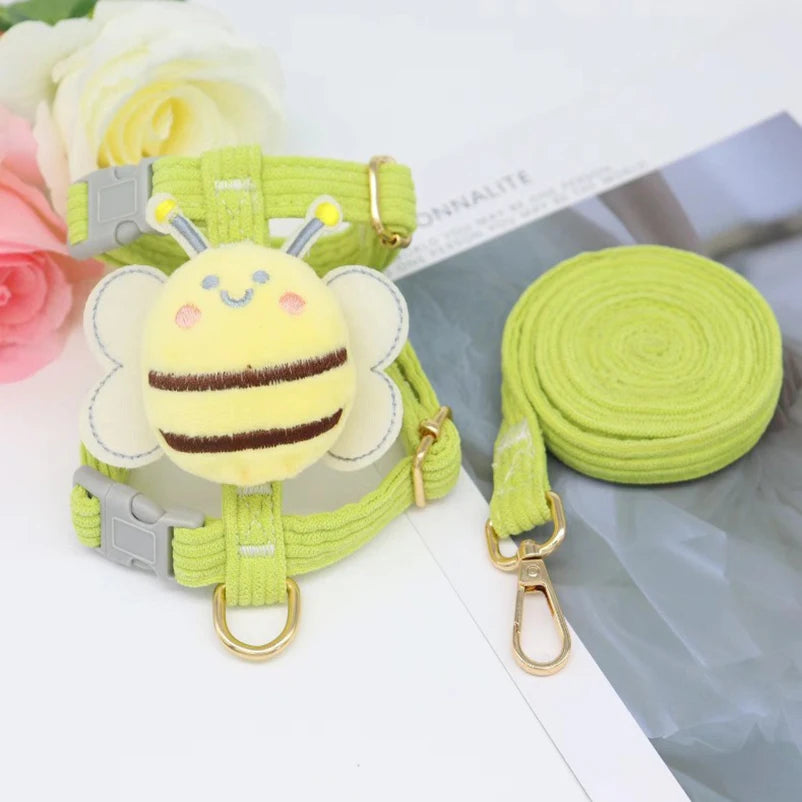 Harnais pour petit chien | Motif abeille