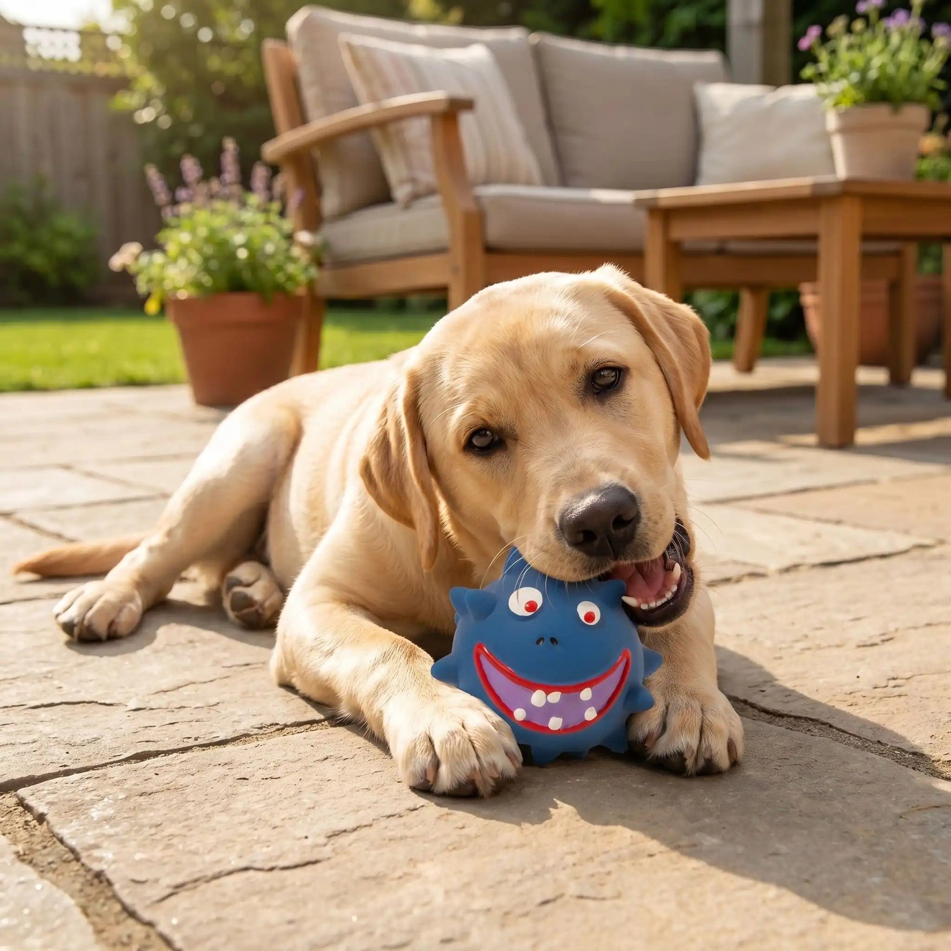 Jouet a macher nettoyage molaires labrador bleu