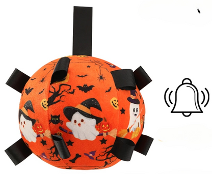 Jouet chien ballon orange fantôme halloween